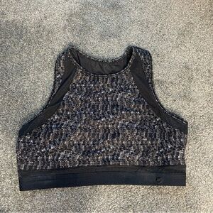 2XU high neck mesh printed athletic sports bra